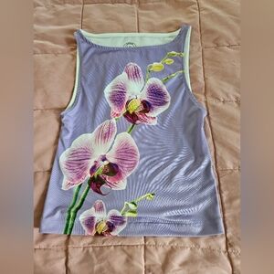 Urban Outfitters Orchid Graphic Boatneck Tank Small